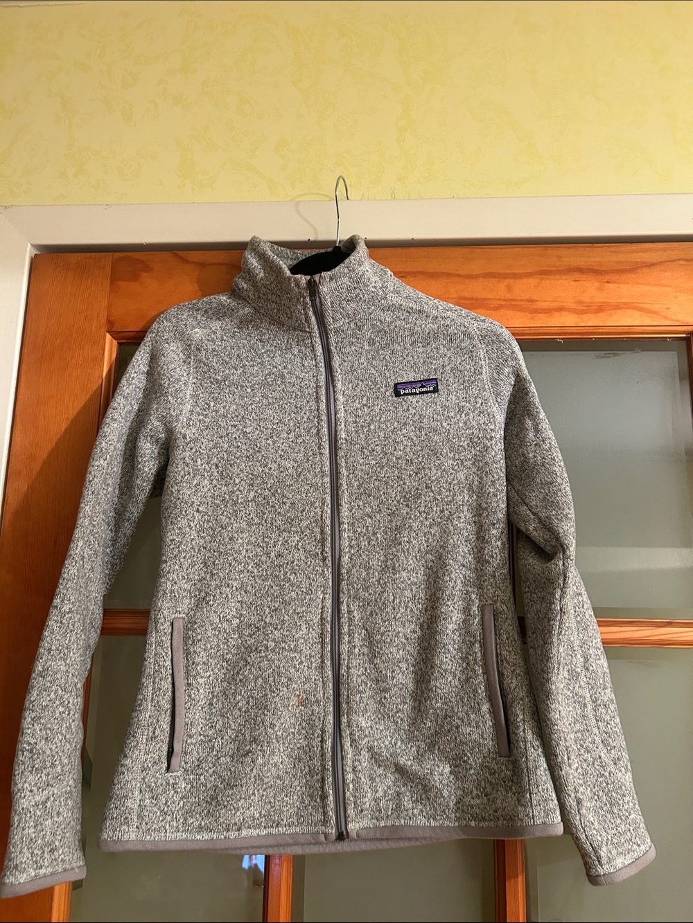 Patagonia Gray Heather Full-Zip Teddy Fleece Jacket